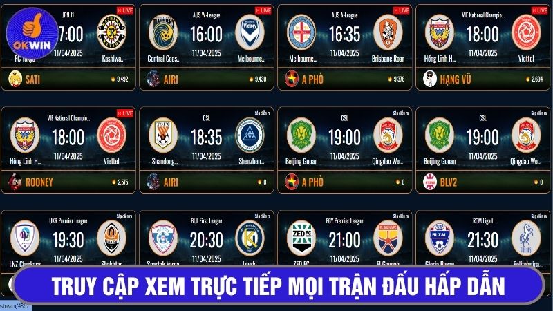 Truy cập trang web xem trận đấu trực tiếp hấp dẫn