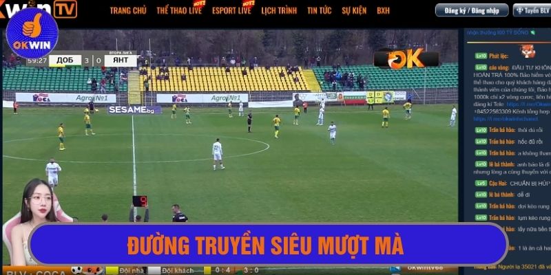Đường truyền phát trực tuyến thể thao tại Okwin luôn mượt mà 